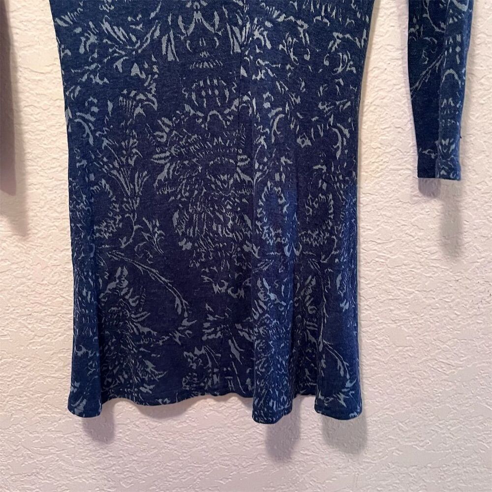 *30off3* Royal Robbins Women's XS Blue Paisley Cowl Neck Knee Length Dress - Picture 5 of 7